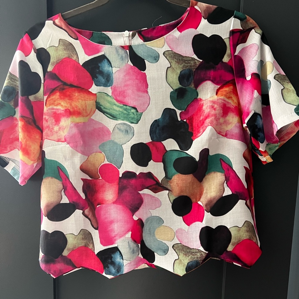Crop top-printed